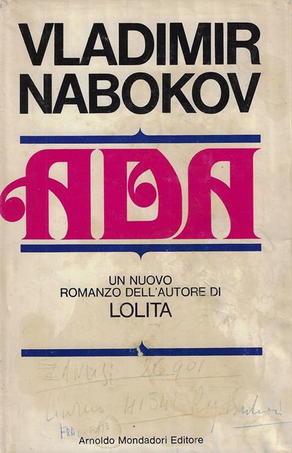 Ada, o Dell'ardore : cronaca familiare : romanzo - copertina