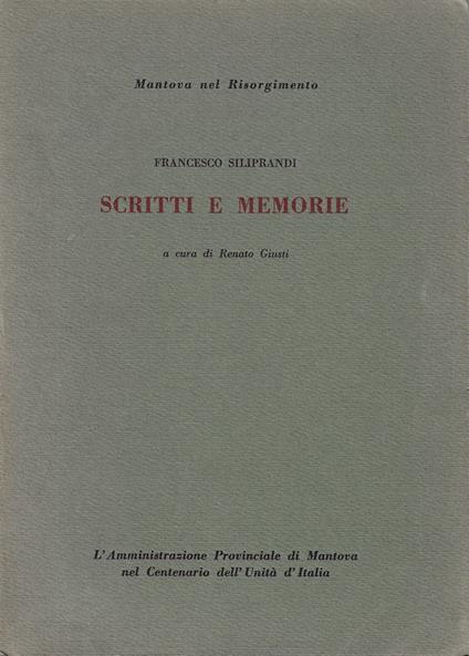 Scritti e memorie - copertina