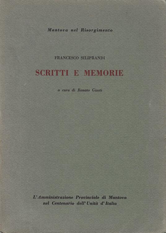 Scritti e memorie - copertina