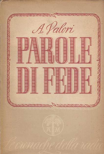 Parole di fede - Aldo Valori - copertina