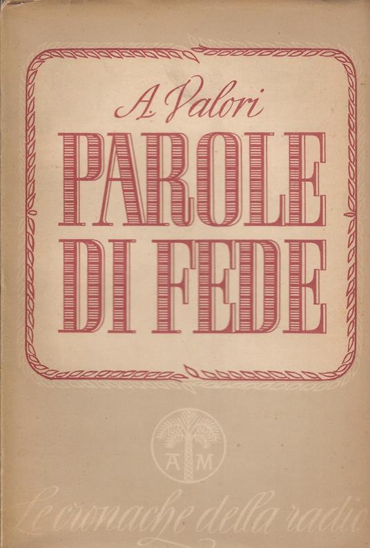 Parole di fede - Aldo Valori - copertina