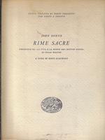 Rime sacre. Precedute da La *vita e la morte del dottor Donne