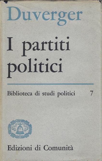 I partiti politici - Maurice Duverger - copertina