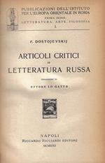 Articoli critici di letteratura russa