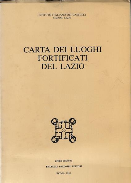 Carta dei luoghi fortificati del Lazio - copertina