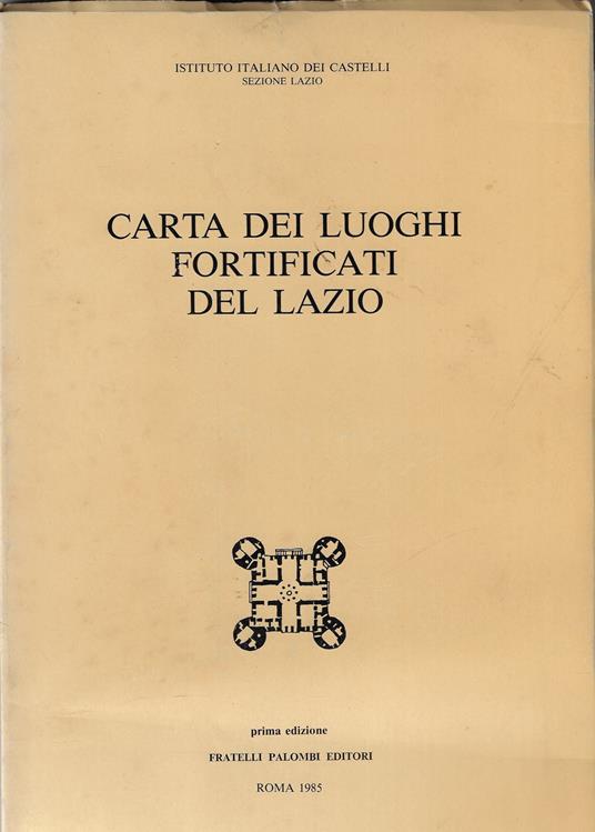 Carta dei luoghi fortificati del Lazio - copertina