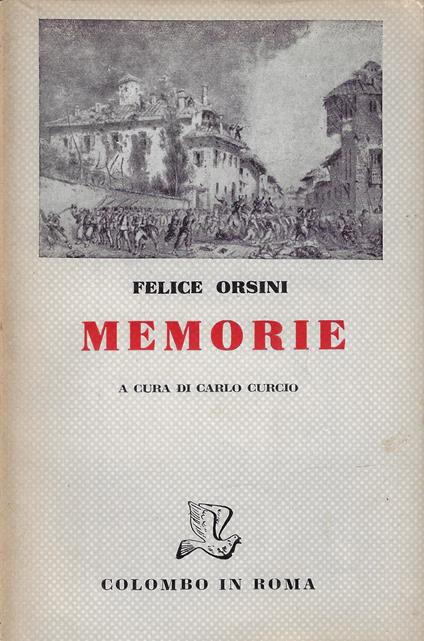 Memorie - Felice Orsini - copertina