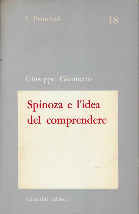 Spinoza e l'idea del comprendere - Giuseppe Giannetto - copertina
