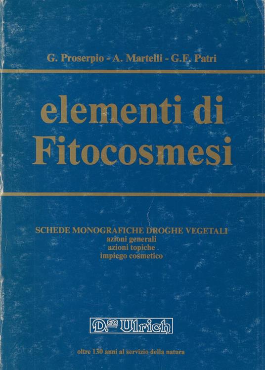 Elementi di fitocosmesi, volume secondo - copertina
