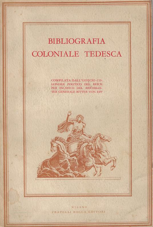 Bibliografia coloniale tedesca - copertina