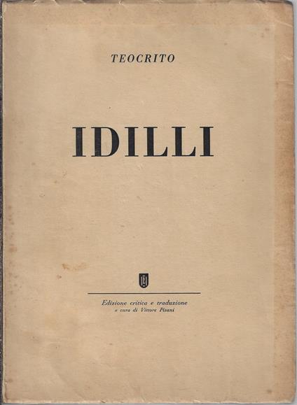 Gli Idilli e gli Epigrammi - Teocrito - copertina