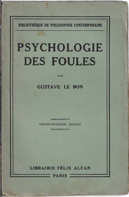Psychologie des foules - Gustave Le Bon - copertina