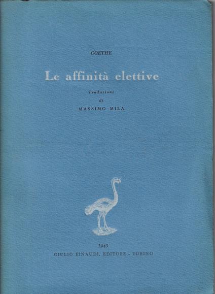 Le affinità elettive - Johann Wolfgang Goethe - copertina