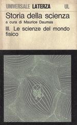III : Le scienze del mondo fisico