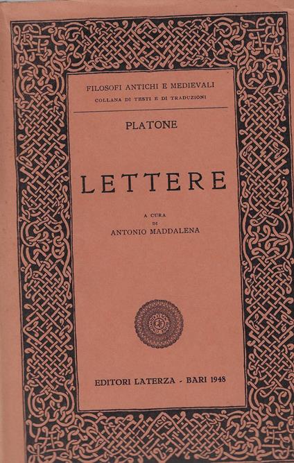 Lettere - Platone - copertina