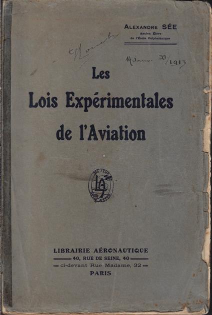 Les lois expérimentales de l'aviation - copertina