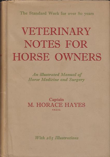 Veterinary notes for horse owners : a manual of horse medicine and surgery - copertina