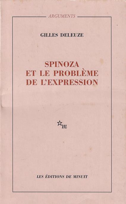 Spinoza et le problème de l'expression - Gilles Deleuze - copertina