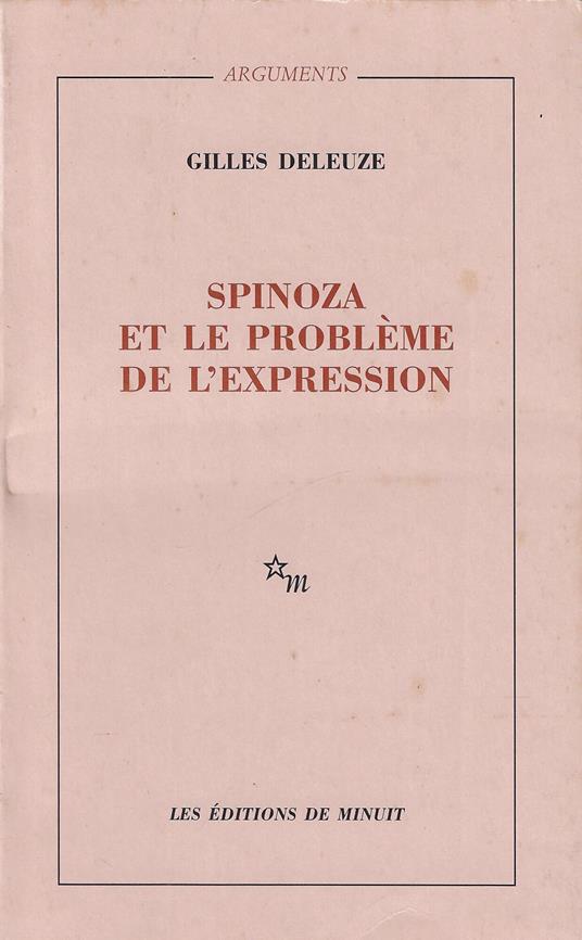 Spinoza et le problème de l'expression - Gilles Deleuze - copertina
