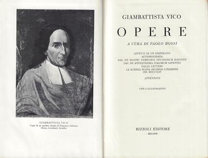Opere - Giambattista Vico - copertina