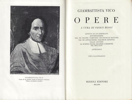 Opere - Giambattista Vico - copertina
