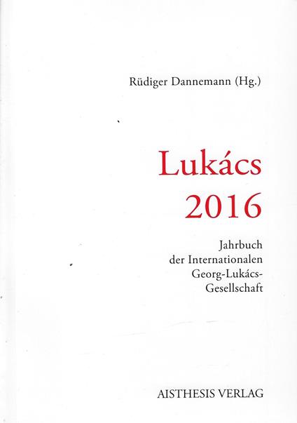 Lukács 2016 - copertina