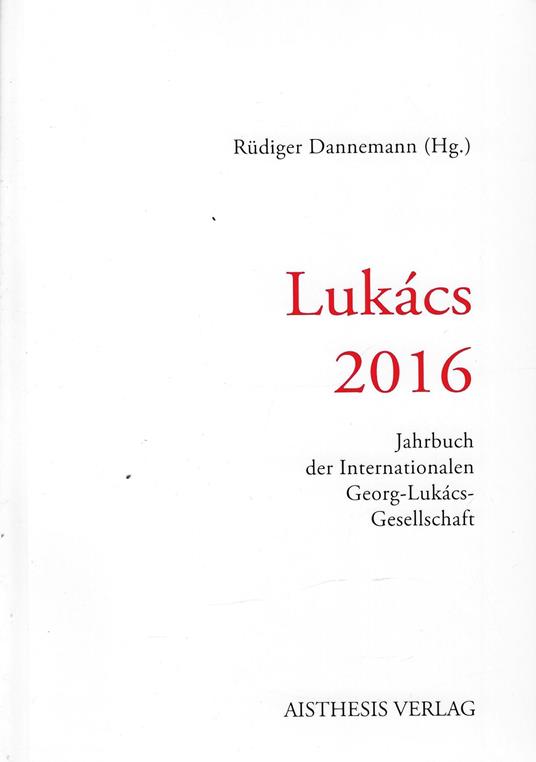 Lukács 2016 - copertina
