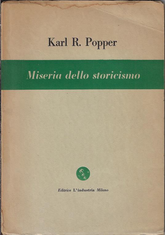 Miseria dello storicismo - Karl R. Popper - copertina