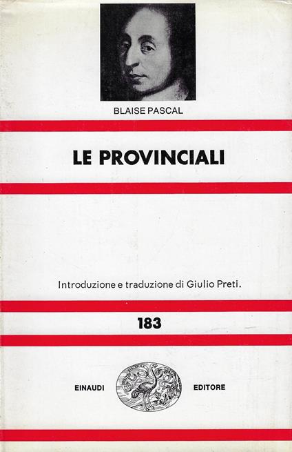 Le provinciali - Blaise Pascal - copertina