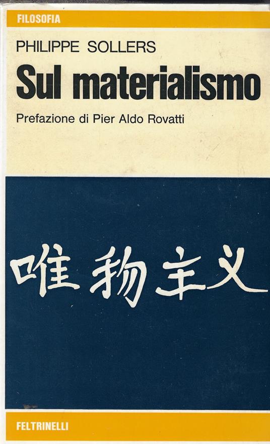 Sul materialismo - Philippe Sollers - copertina
