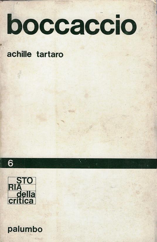 Boccaccio - Achille Tartaro - copertina