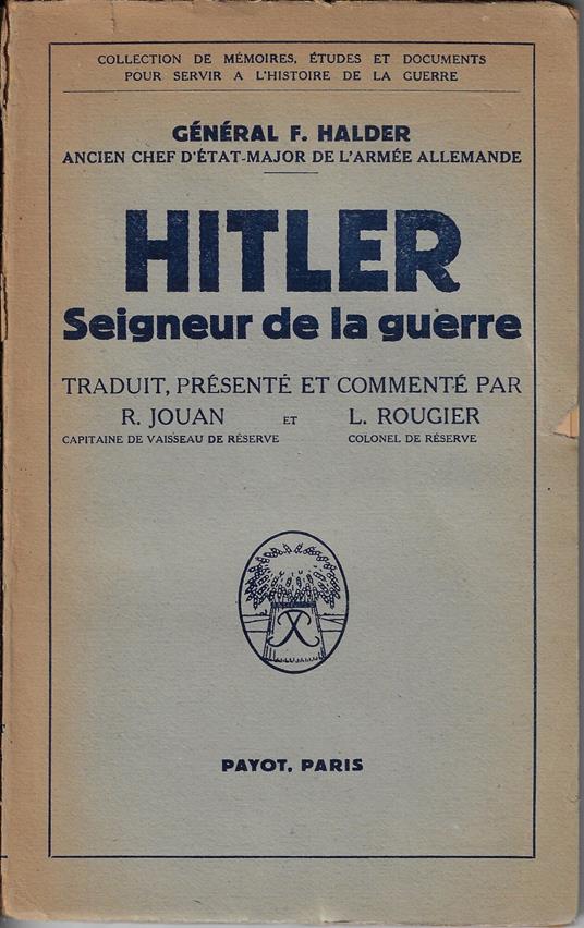 Hitler : seigneur de la guerre - copertina