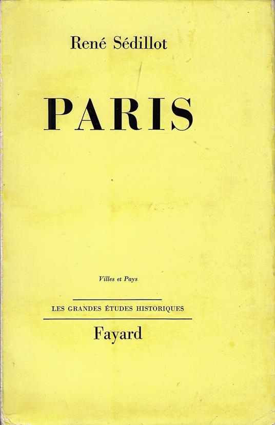 Paris - René Sédillot - copertina