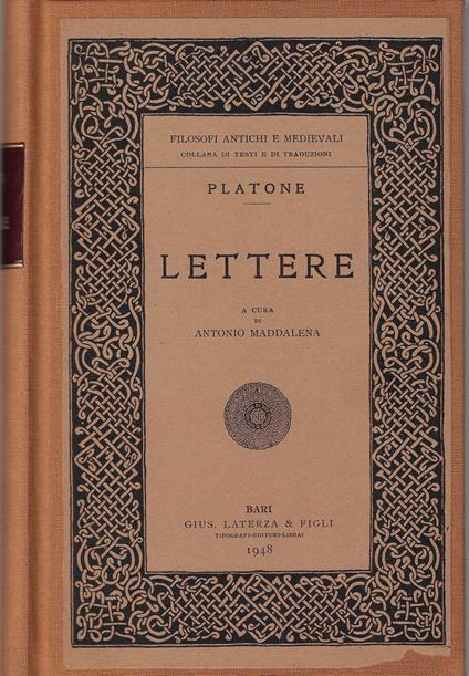 Lettere - Platone - copertina
