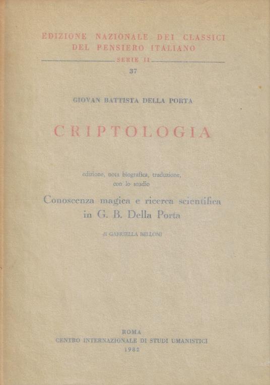Criptologia - copertina