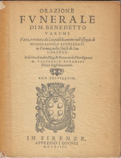 Orazione funerale - copertina