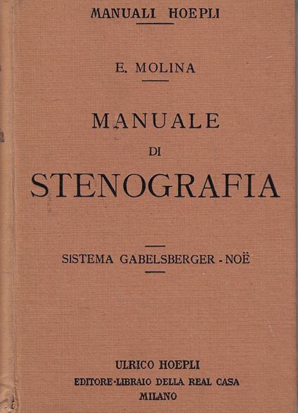 Manuale di stenografia - copertina