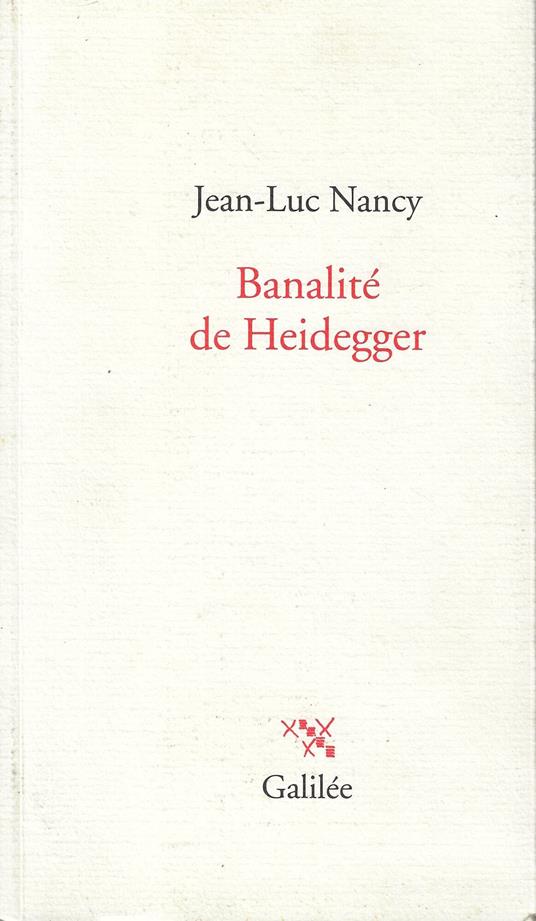 Banalité de Heidegger - copertina