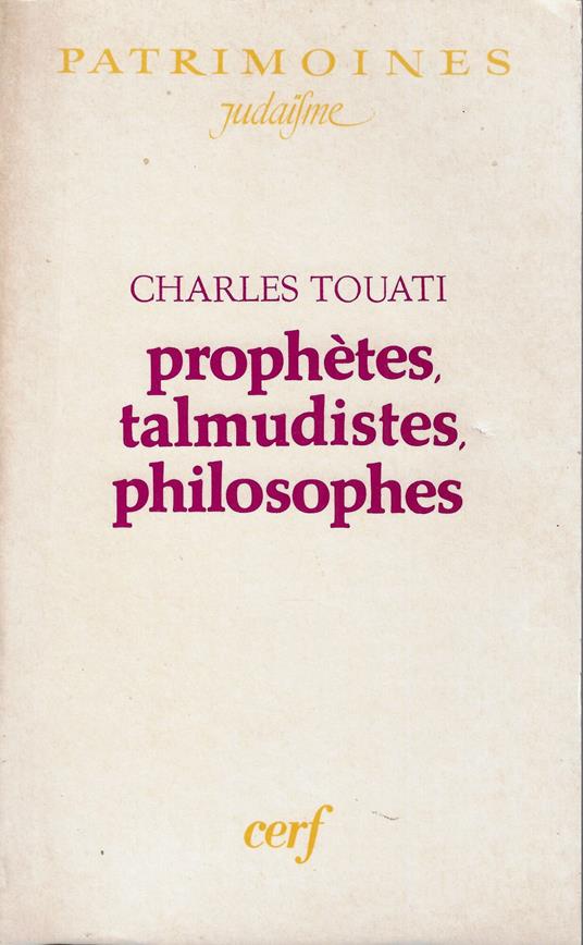 Prophètes, talmudistes, philosophes - copertina