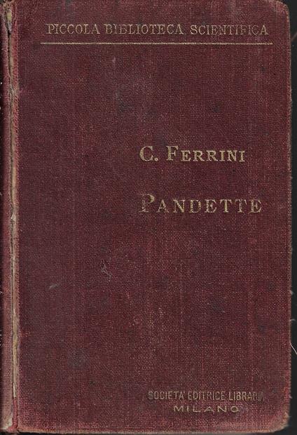 Manuale di Pandette - copertina