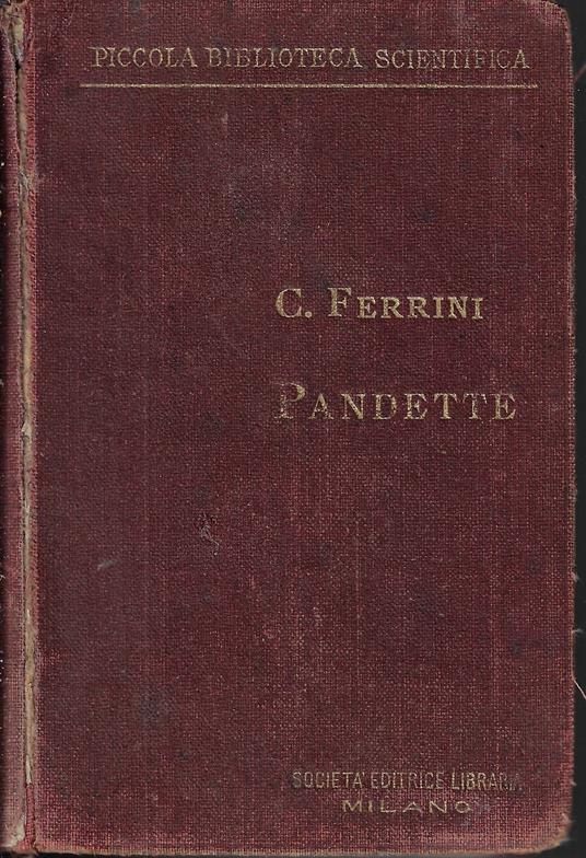 Manuale di Pandette - copertina