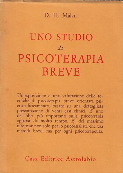 Uno studio di psicoterapia breve - copertina