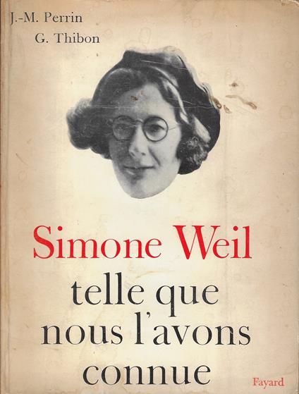 Simone Weil, telle que nous l'avons connue - copertina