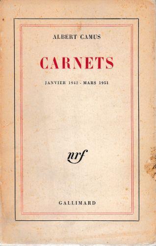 Carnets Janvier 1942 - Mars 1951 ** - Albert Camus - copertina