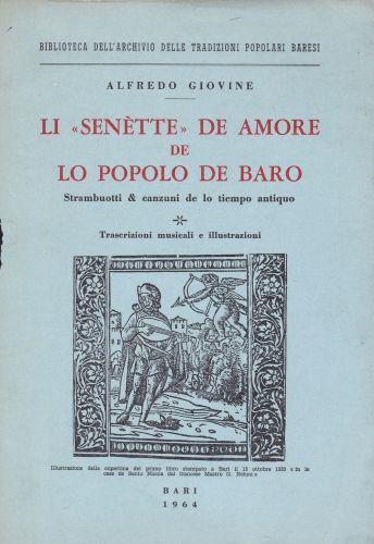 Li "senette" de amore de lo popolo de Baro. Strambuotti & canzuni de lo tiempo antiquo - Alfredo Giovine - copertina
