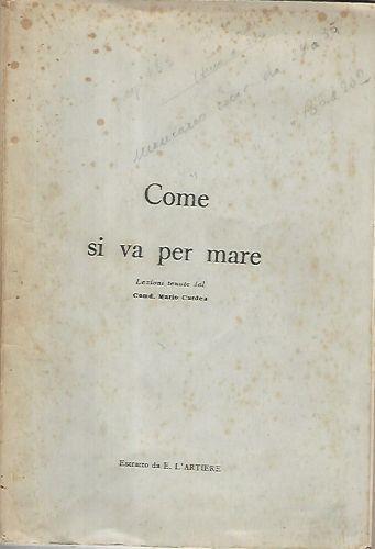 Come si va per mare. Volume I - Mario Cardea - copertina