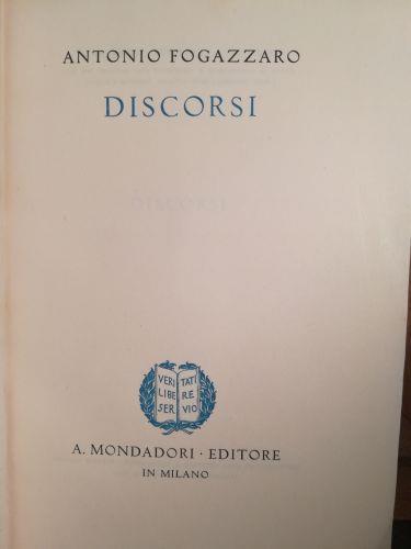 Discorsi - Antonio Fogazzaro - copertina