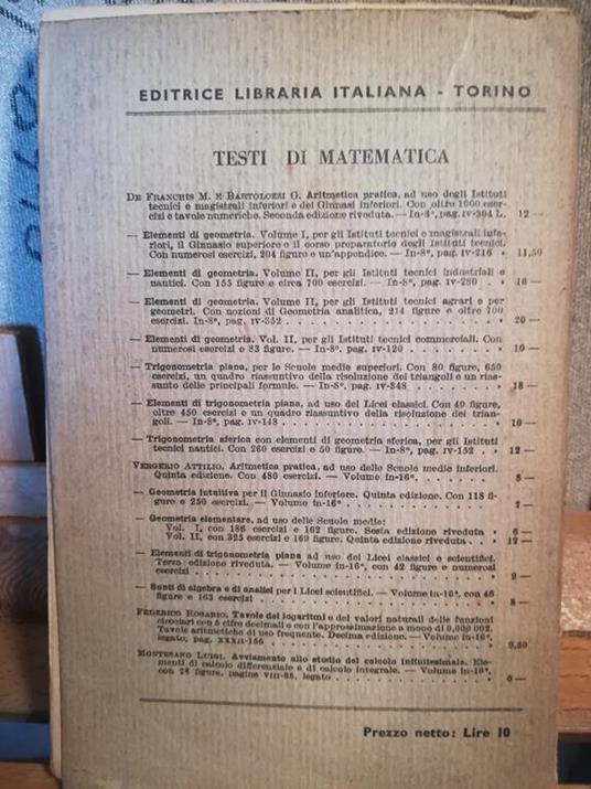 Algebra elementare. Per il ginnasio superiore e l'istituto magistrale inferiore - Federico Boari - 2