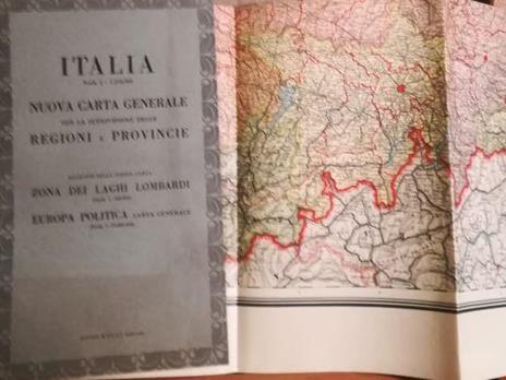 Italia. Scala 1:1.250.000. Nuova carta generale. Aggiunta: zona laghi lombardi - copertina