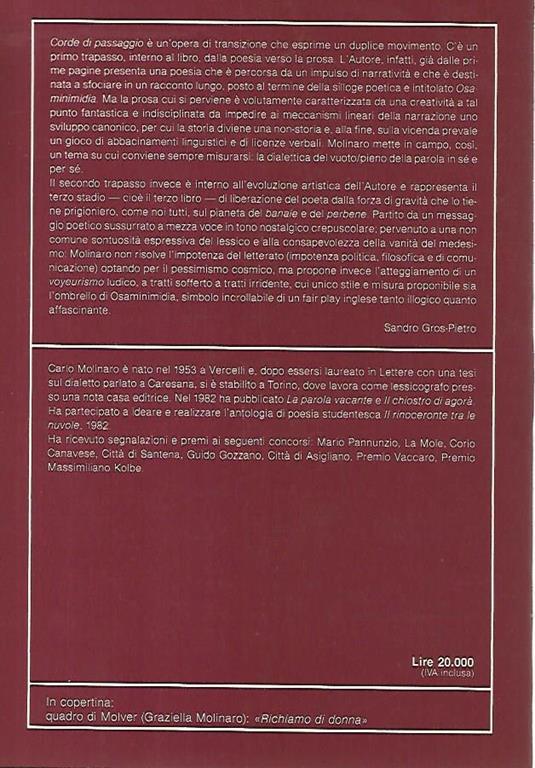 Corde di passaggio. Poesie con racconto - Carlo Molinaro - 2
